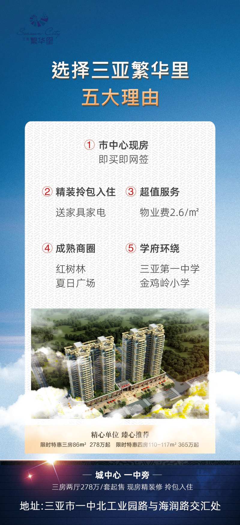 地产五大理由海报-采灵感-cailinggan.com