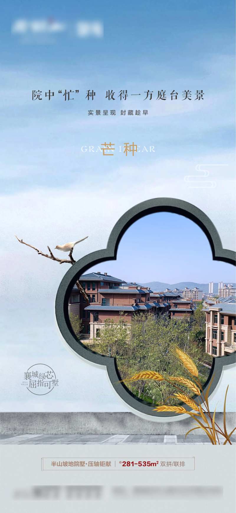 房地产二十四节气芒种节气海报价值点-采灵感-cailinggan.com