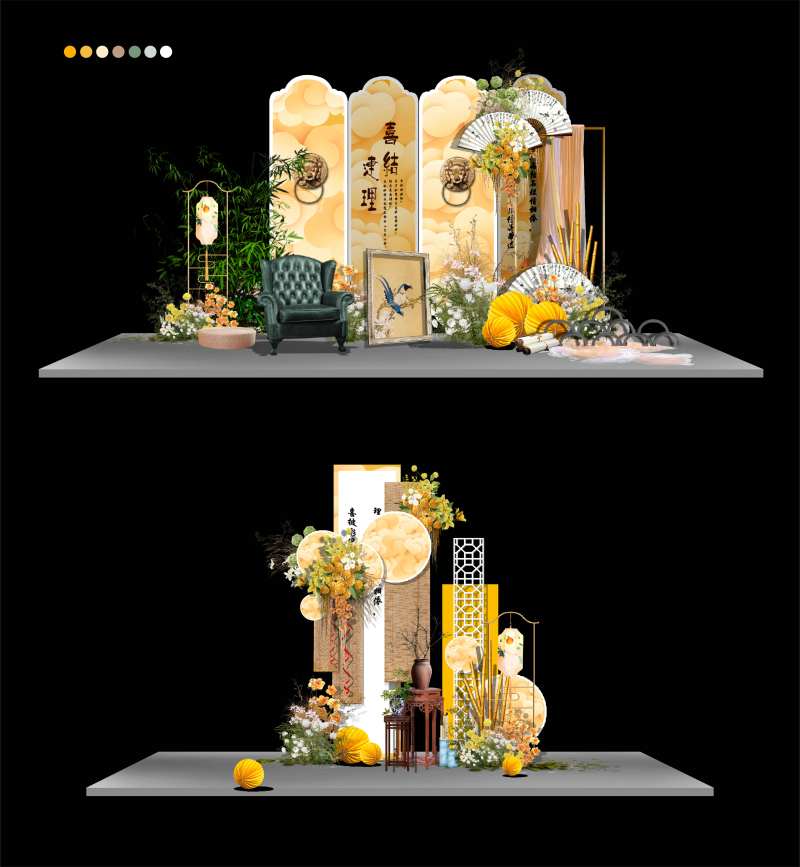 新中式南洋风婚礼订婚-采灵感-cailinggan.com