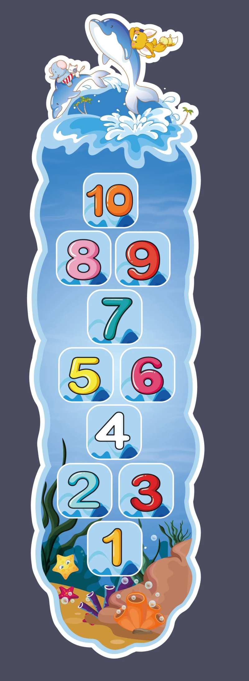 儿童区跳房子游戏地贴-采灵感-cailinggan.com