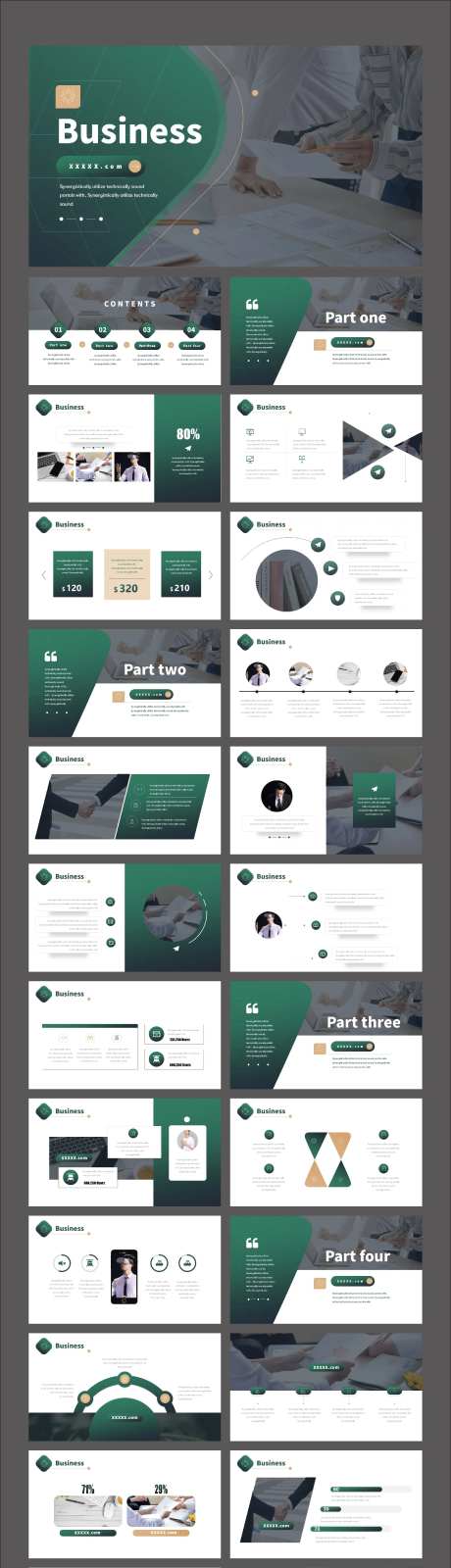 绿色高端渐变商务通用PPT-采灵感-https://www.cailinggan.com/