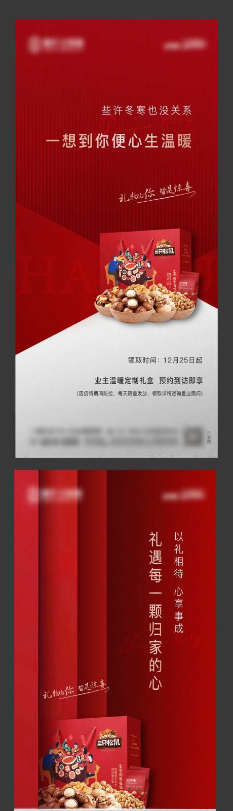 过年礼盒送礼坚果礼盒海报-采灵感-https://www.cailinggan.com/