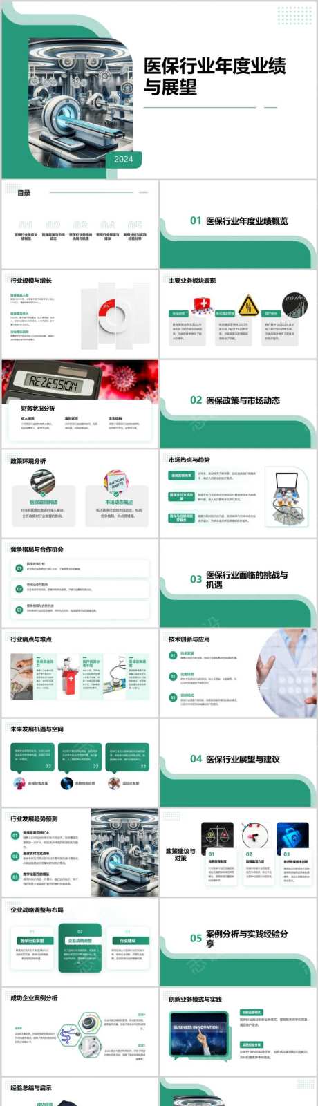 医保行业年度业绩与展望PPT-采灵感-https://www.cailinggan.com/