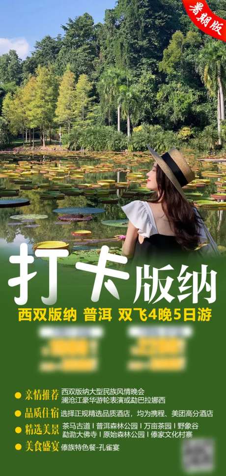 云南西双版纳旅游海报-采灵感-https://www.cailinggan.com/