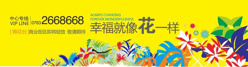 高端缤纷色彩花元素主题主画面-采灵感-cailinggan.com