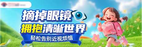 眼科摘镜宣传电商banner-采灵感-https://www.cailinggan.com/