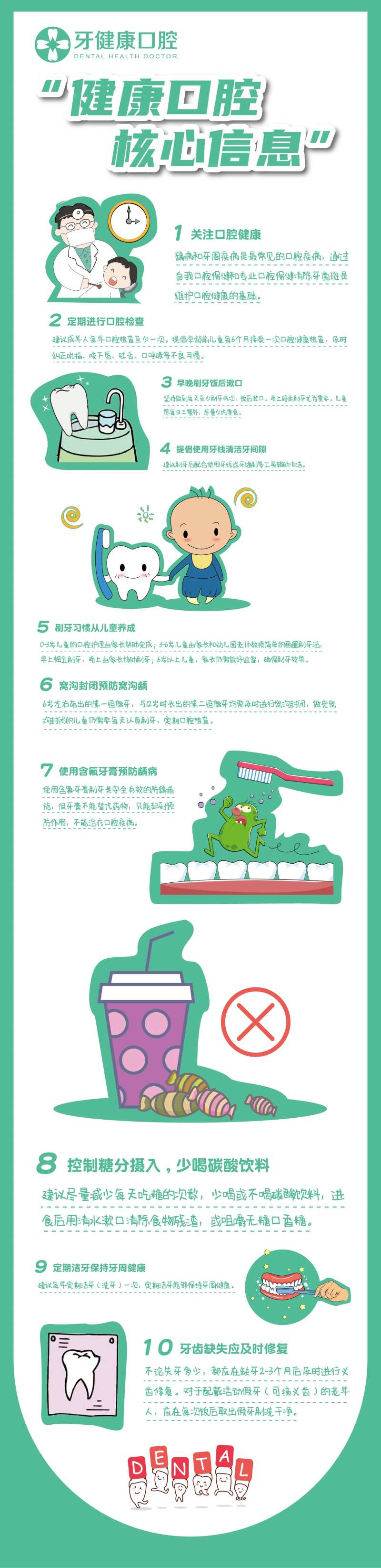 健康口腔核心信息长图-采灵感-cailinggan.com