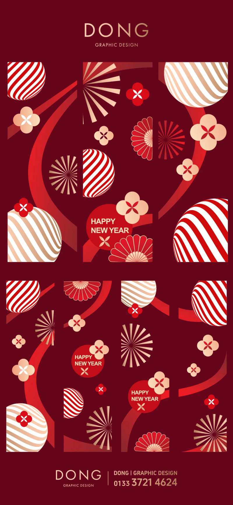 新年装饰美陈设计玻璃贴纸-采灵感-cailinggan.com