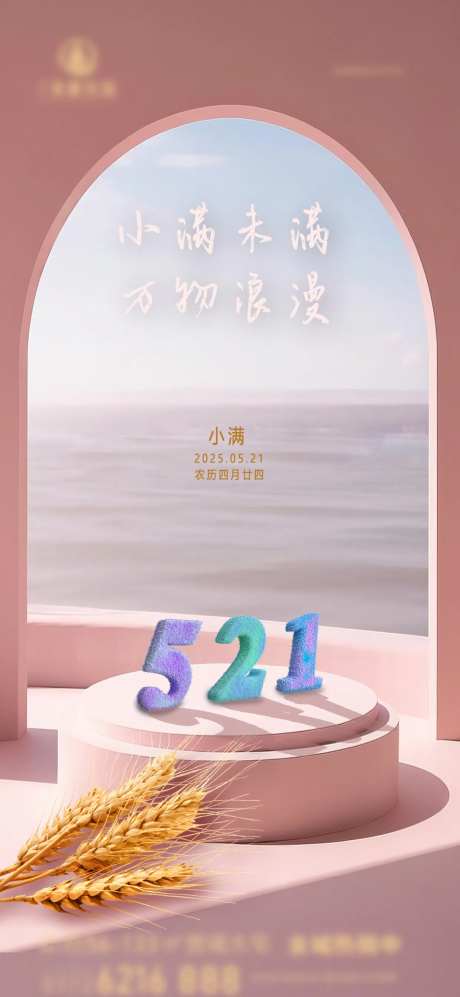 房地产小满521海报-采灵感-https://www.cailinggan.com/