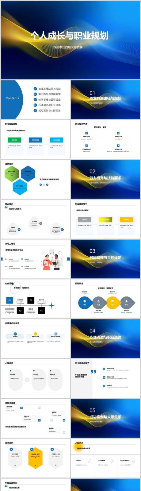 个人成长与职业规划PPT-采灵感-https://www.cailinggan.com/