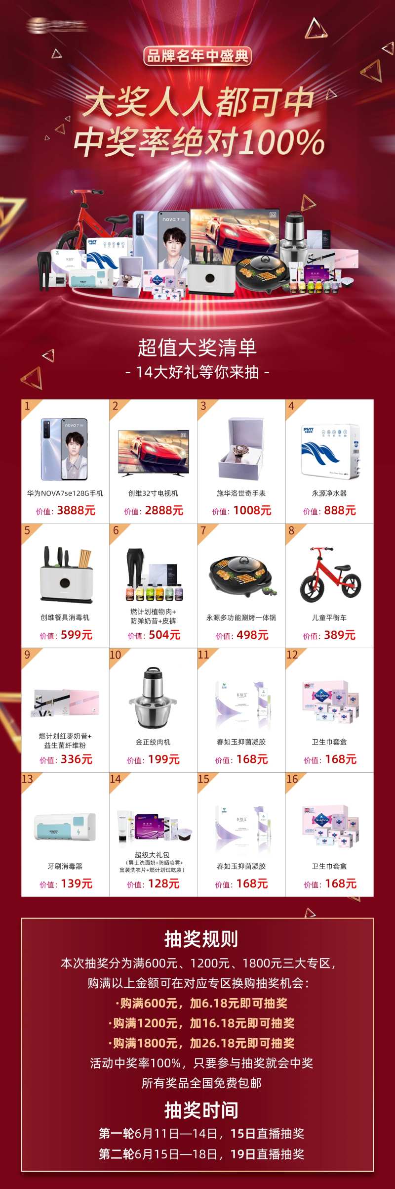品牌福利活动奖品海报-采灵感-cailinggan.com