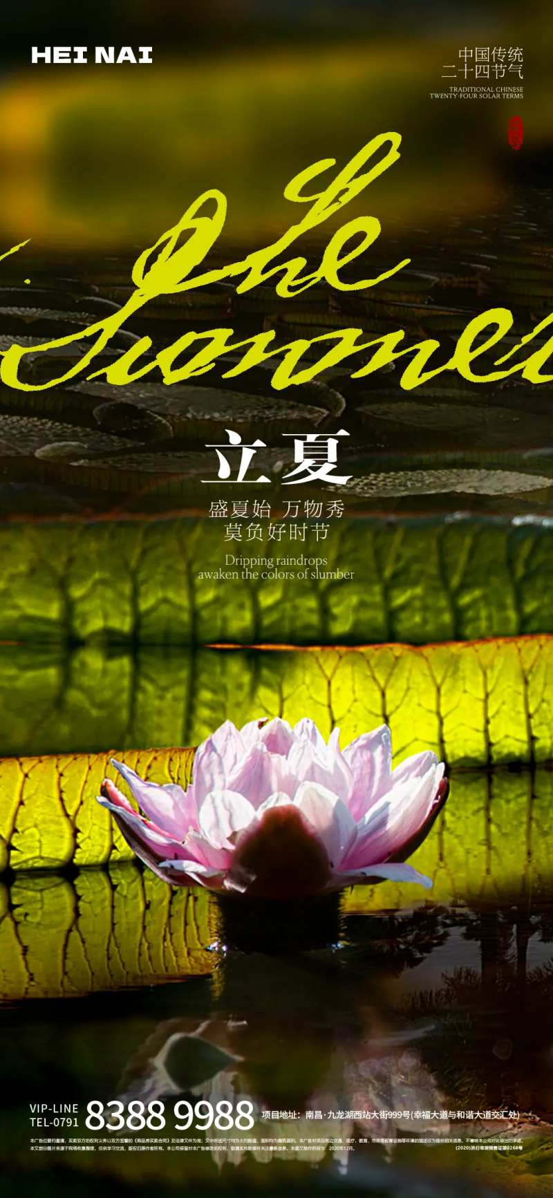 二十四节气立夏意境海报-采灵感-cailinggan.com