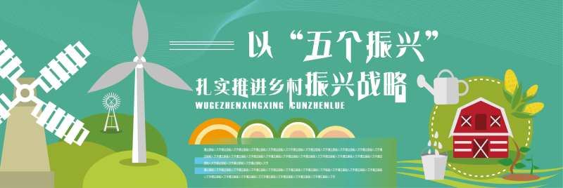 推进乡村振兴战略展板-采灵感-cailinggan.com