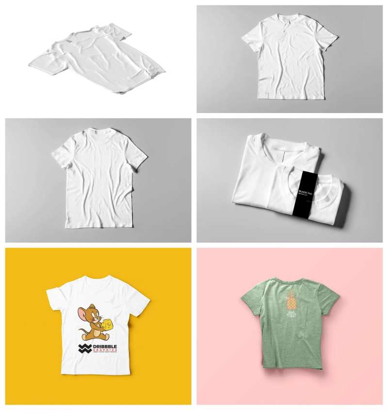 服饰短袖简约字母样机-采灵感-cailinggan.com