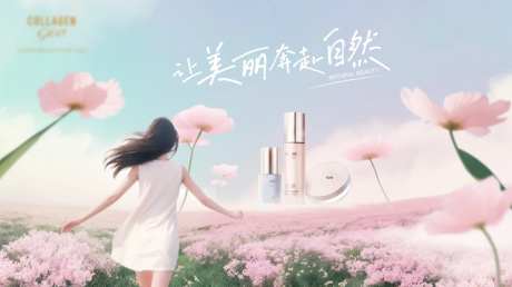 让美丽奔赴自然活动背景板-采灵感-https://www.cailinggan.com/
