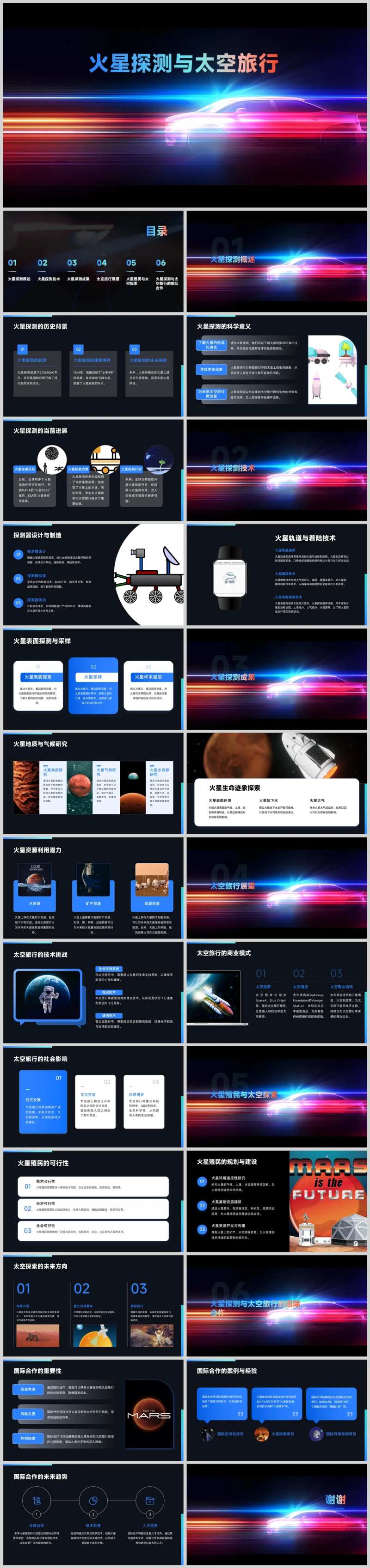 火星探测与太空旅行PPT-采灵感-cailinggan.com