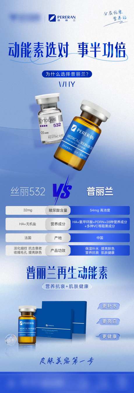 普丽兰再生动能素VS丝丽532对比-采灵感-https://www.cailinggan.com/