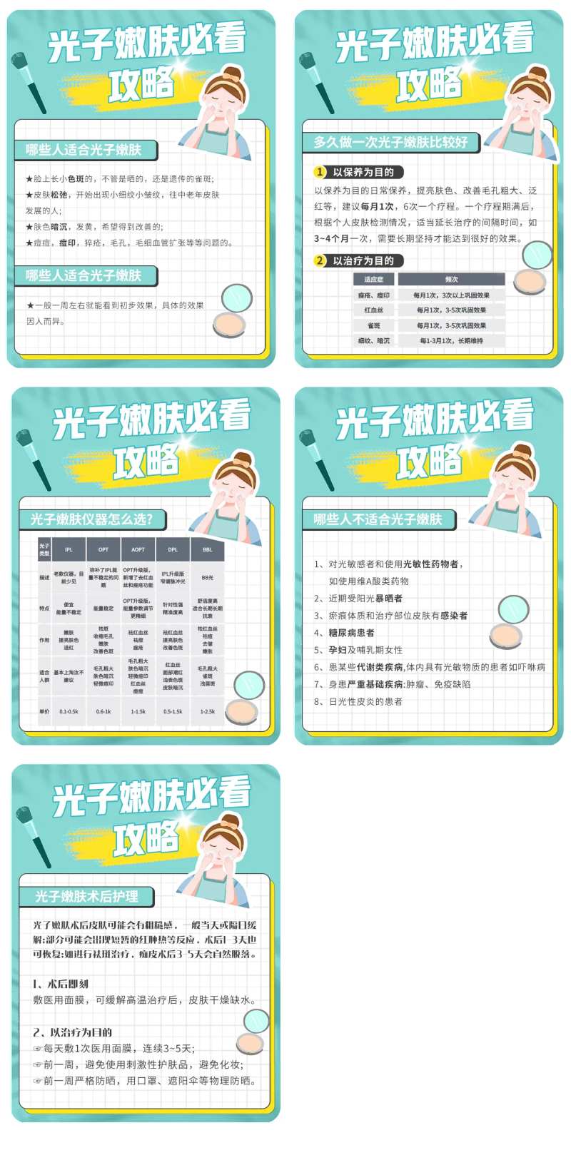 光子嫩肤必看攻略系列海报-采灵感-cailinggan.com