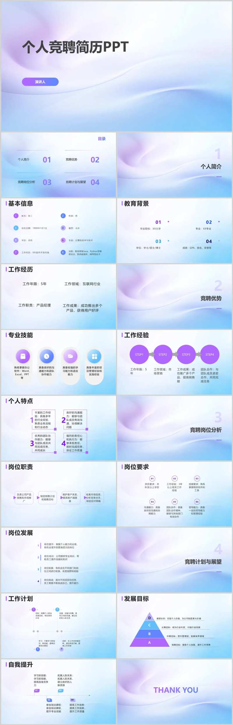 个人竞聘简历PPT-采灵感-cailinggan.com