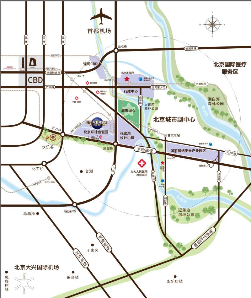 北京东南区位图-采灵感-cailinggan.com
