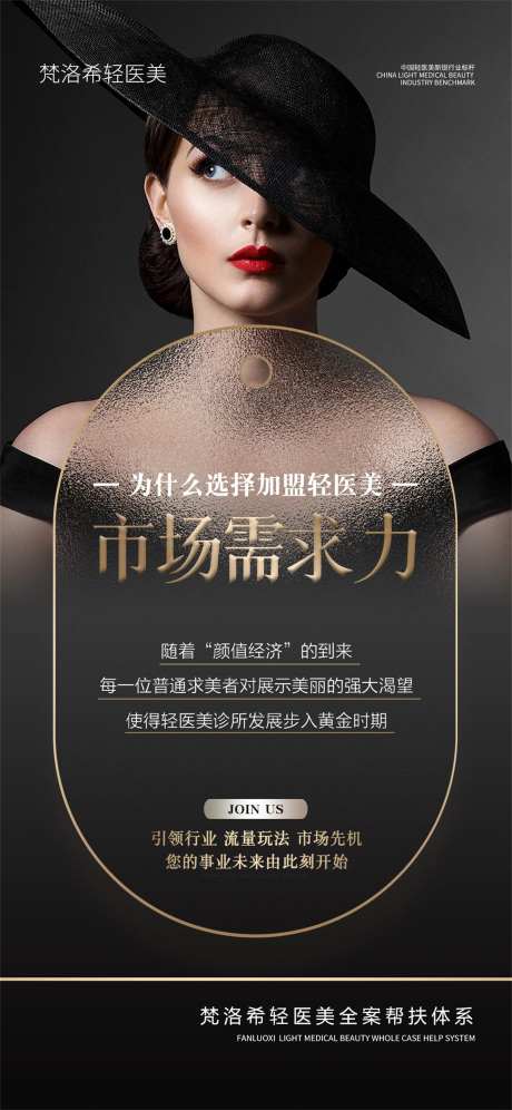 医美招募合伙人海报-采灵感-https://www.cailinggan.com/