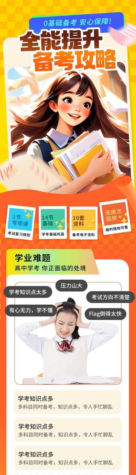 全能提升备考攻略长图海报-采灵感-https://www.cailinggan.com/