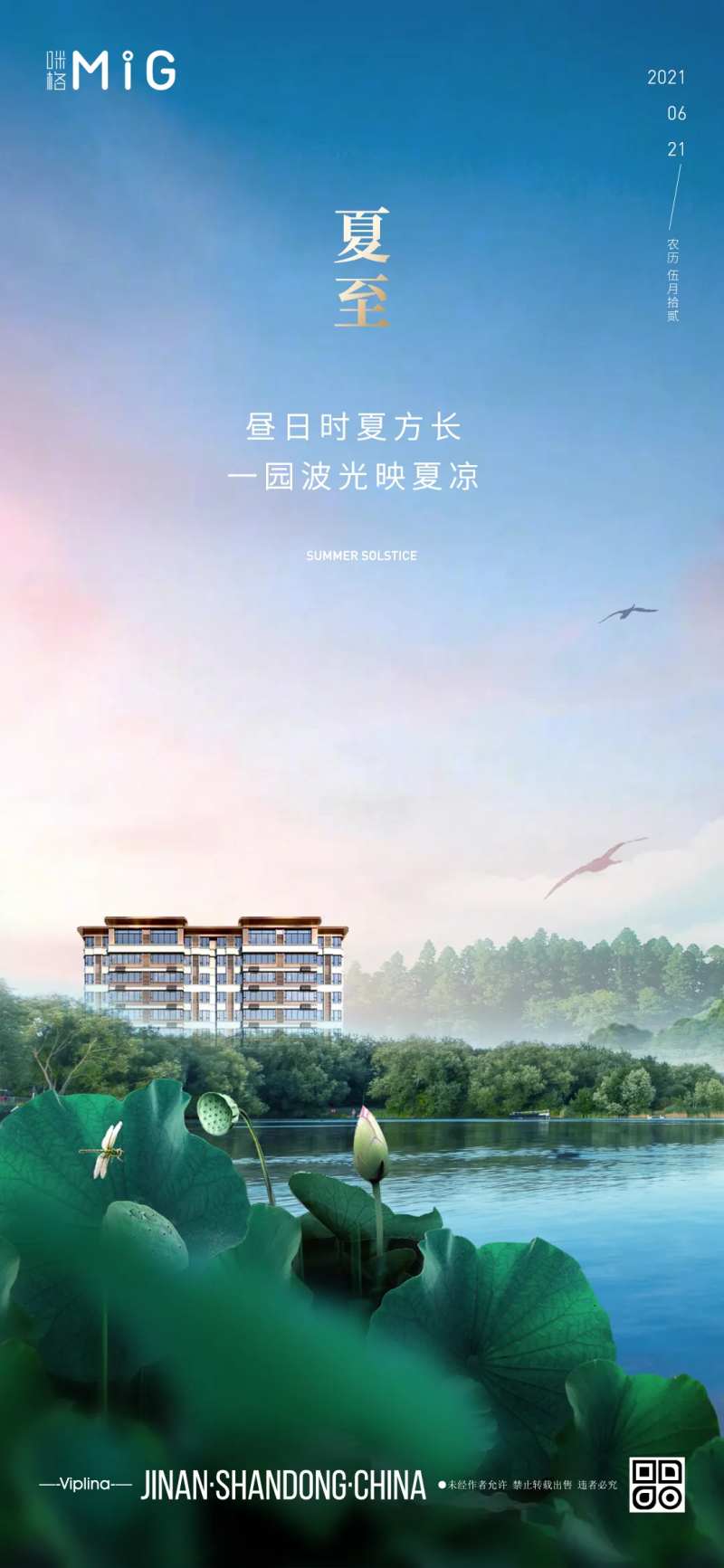 夏至早晨节日海报-采灵感-cailinggan.com