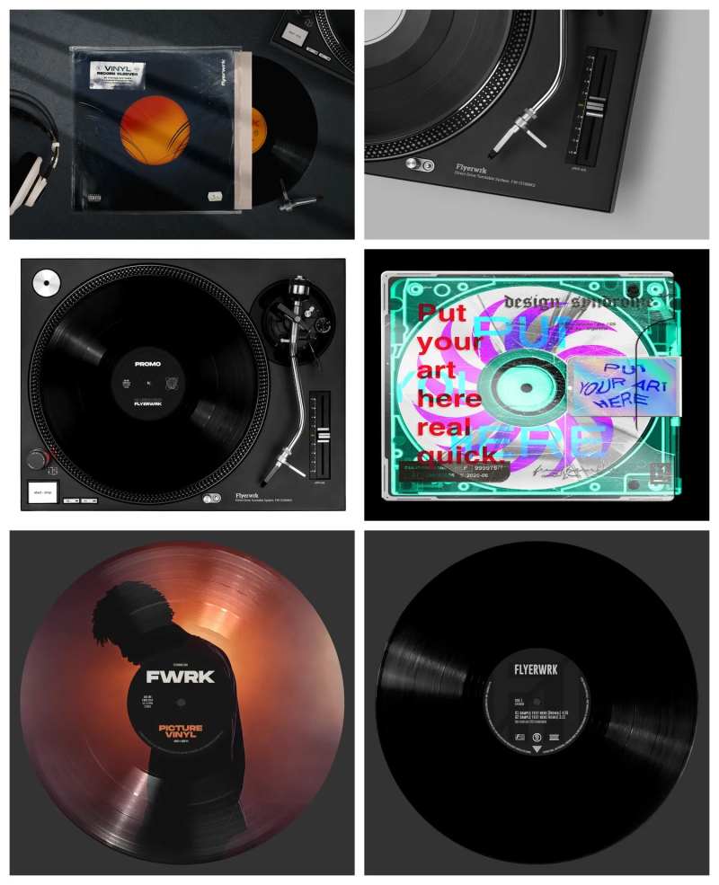 音乐CD专辑封面样机-采灵感-cailinggan.com