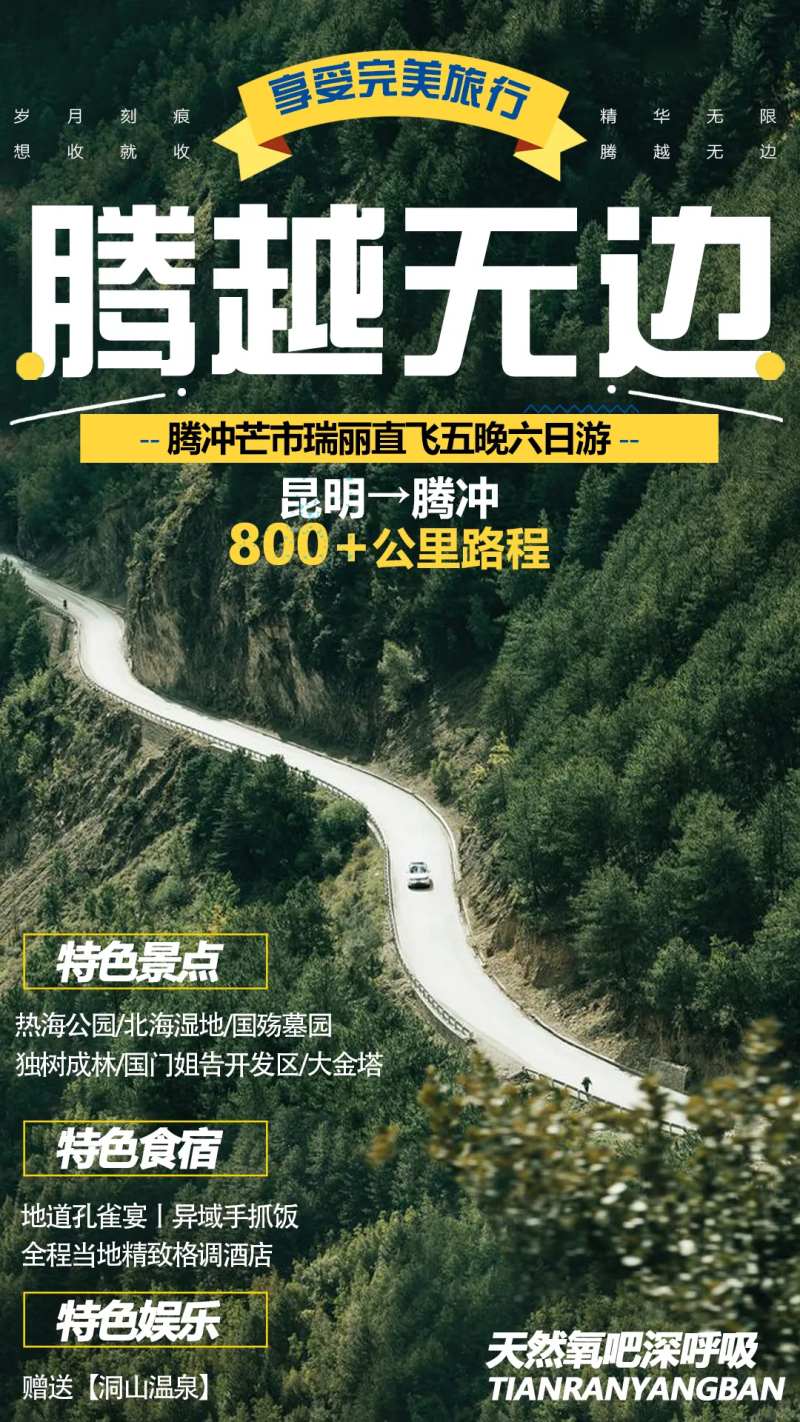 腾冲瑞丽旅游海报-采灵感-cailinggan.com