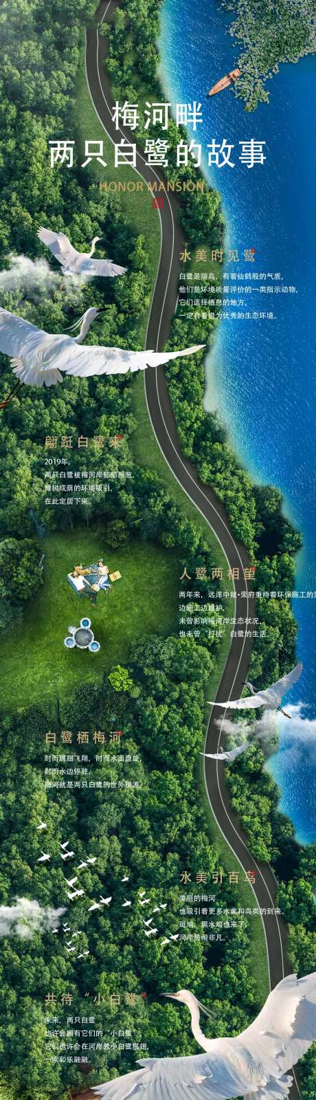 房地产白鹭长图-采灵感-https://www.cailinggan.com/