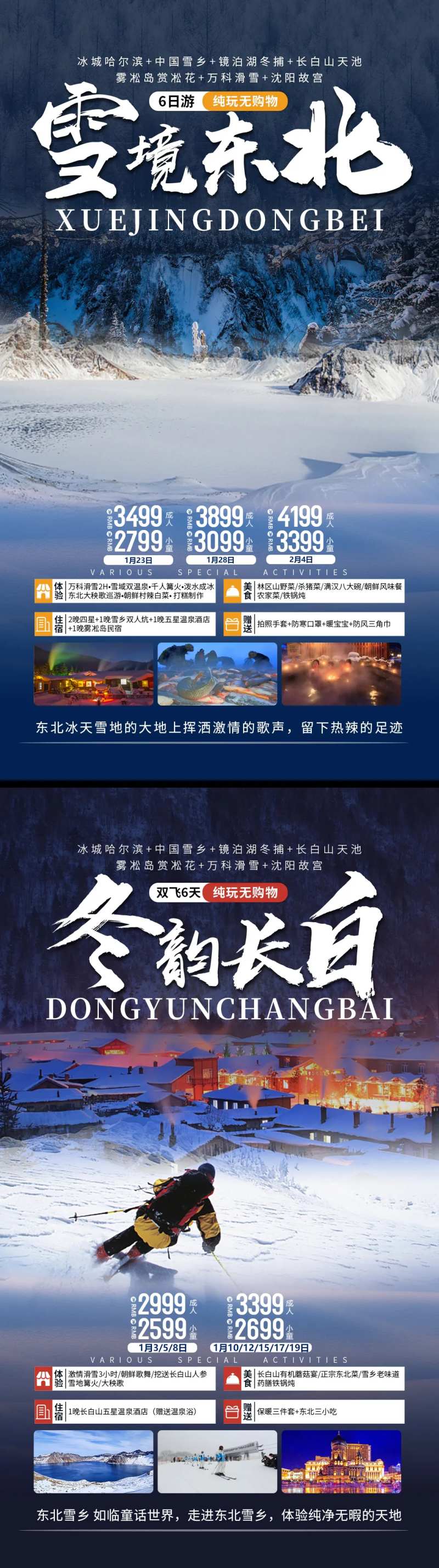 雪境东北旅游海报-采灵感-cailinggan.com