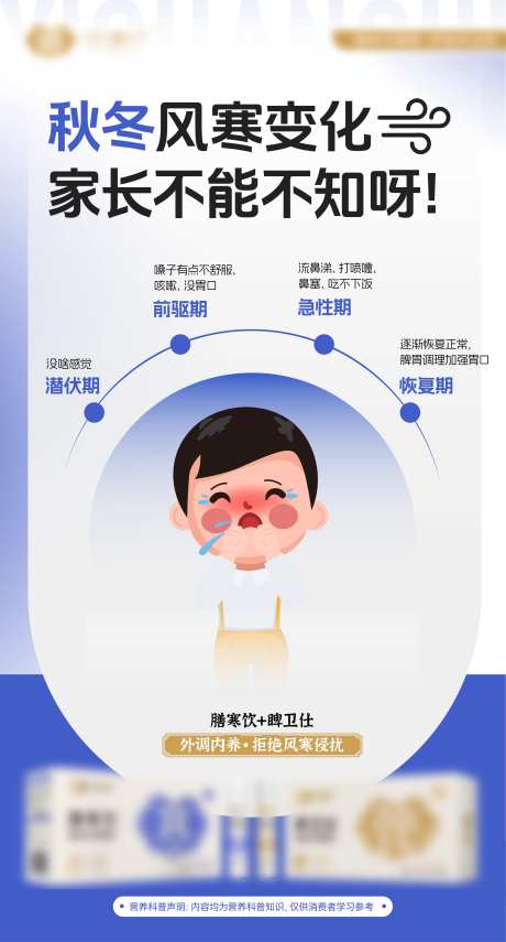 风寒感冒科普海报-采灵感-https://www.cailinggan.com/