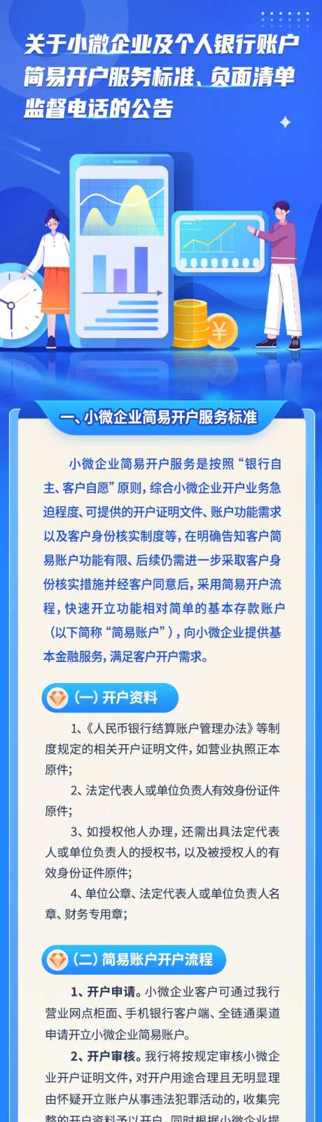 银行账户开户公告长图海报-采灵感-https://www.cailinggan.com/