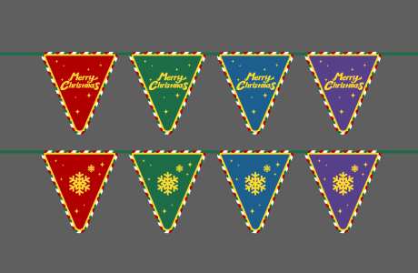 圣诞节挂旗设计-采灵感-https://www.cailinggan.com/