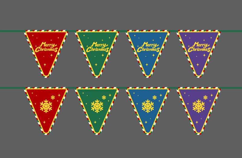 圣诞节挂旗设计-采灵感-cailinggan.com