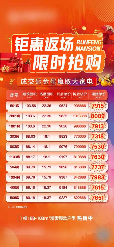 地产海报钜惠限时抢购砸金蛋-采灵感-https://www.cailinggan.com/