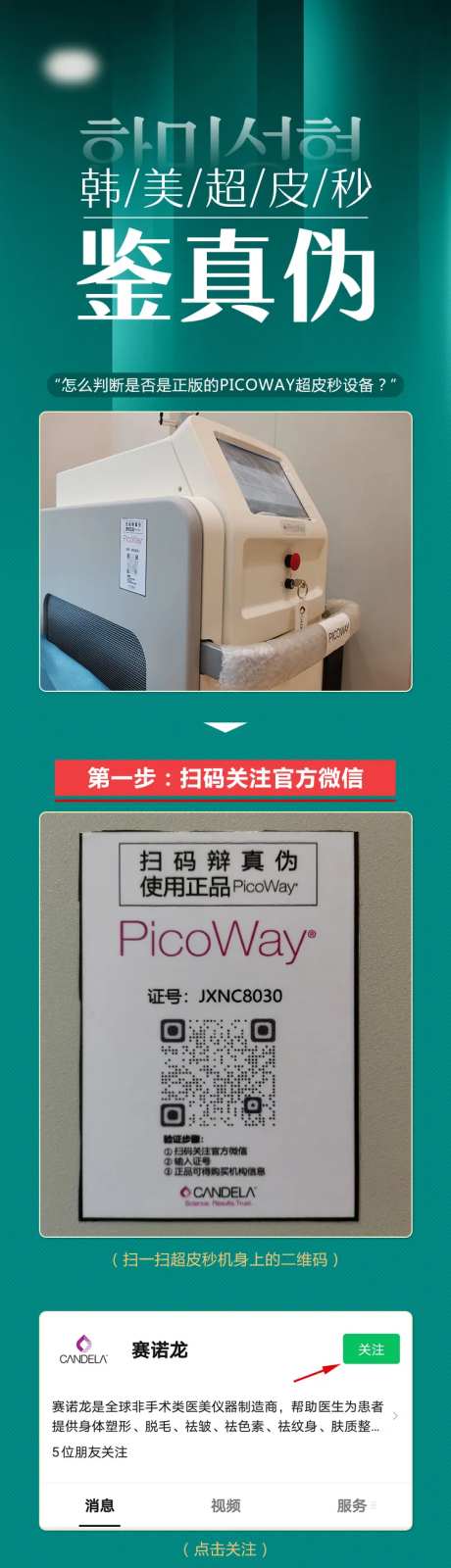 医美超皮秒仪器真伪鉴定流程详情图-采灵感-https://www.cailinggan.com/