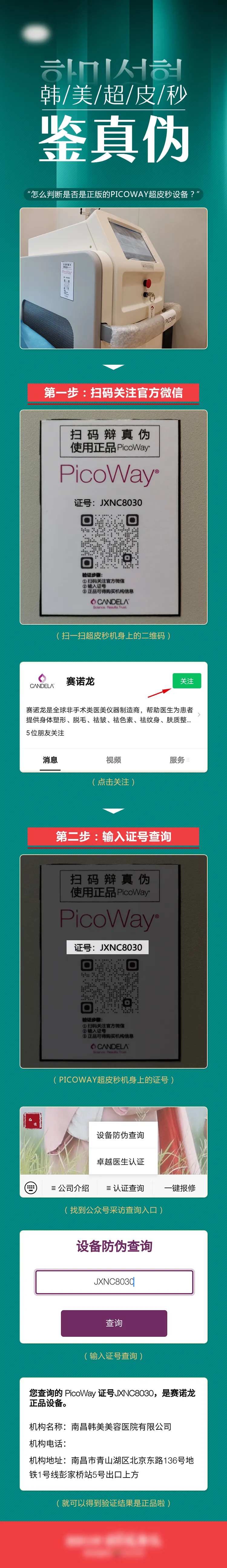 医美超皮秒仪器真伪鉴定流程详情图-采灵感-cailinggan.com
