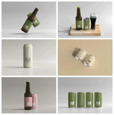 瓶装汽水啤酒样机-采灵感-https://www.cailinggan.com/