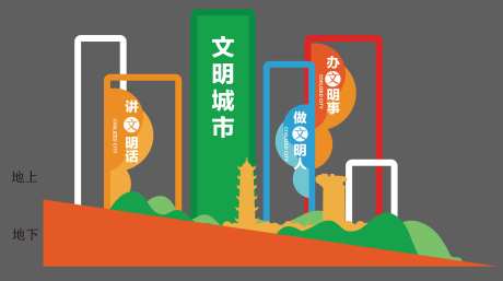 城市文明绿色环保健康堆头-采灵感-https://www.cailinggan.com/