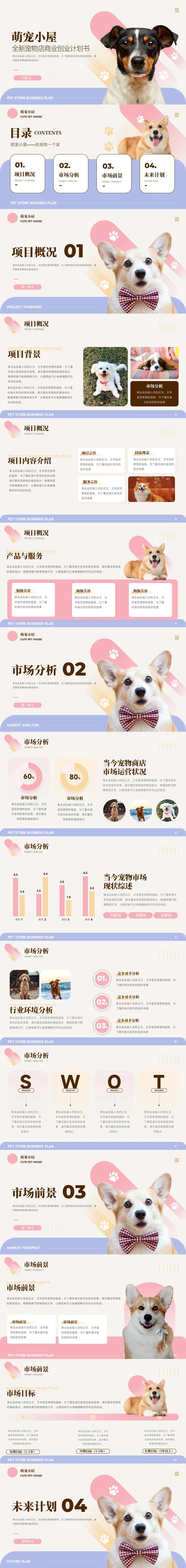 宠物店加盟商业创业计划书PPT模版-采灵感-cailinggan.com