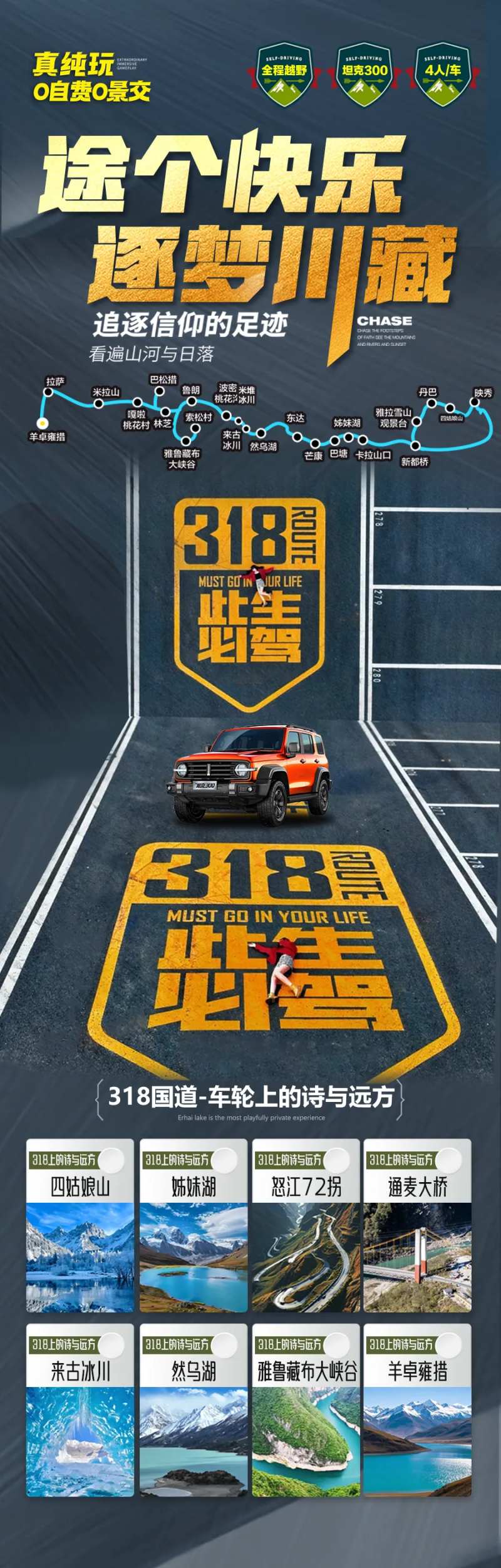 西藏318川藏线旅游海报-采灵感-cailinggan.com