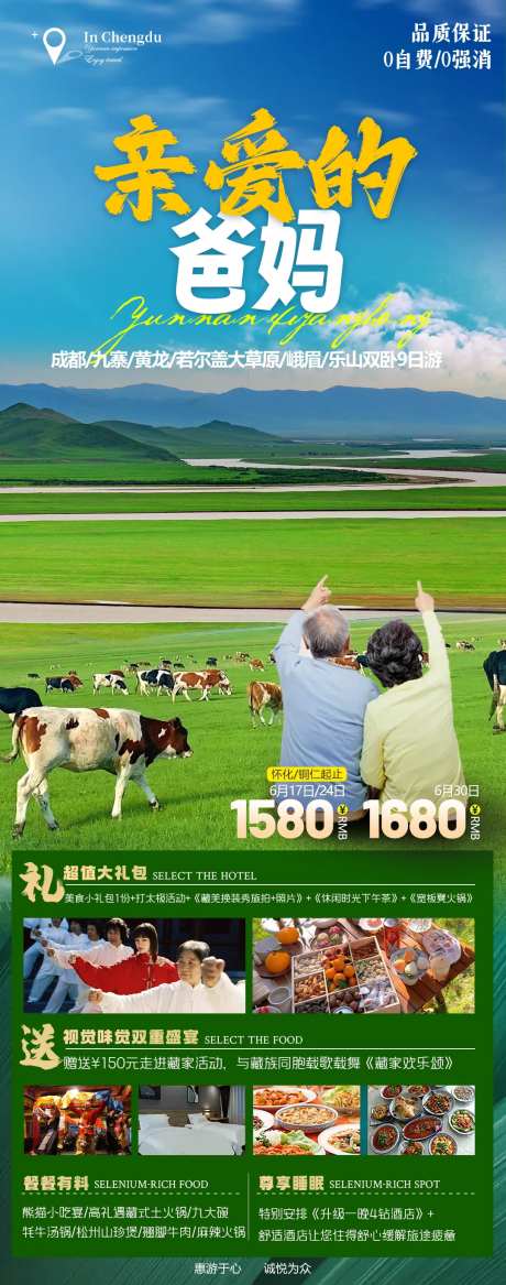 成都若尔盖大草原旅游海报-采灵感-https://www.cailinggan.com/