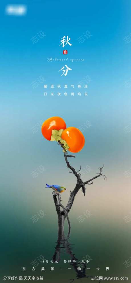 柿子熟了秋分-采灵感-https://www.cailinggan.com/