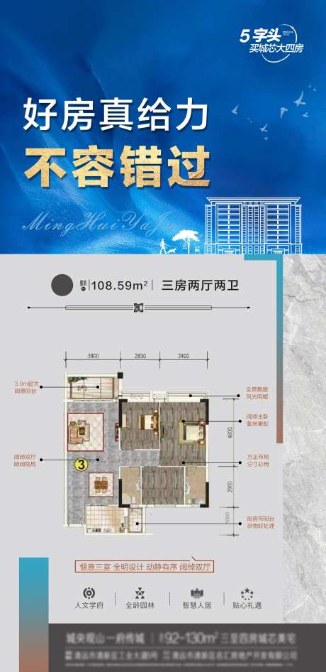 地产户型图详情解读海报-采灵感-https://www.cailinggan.com/