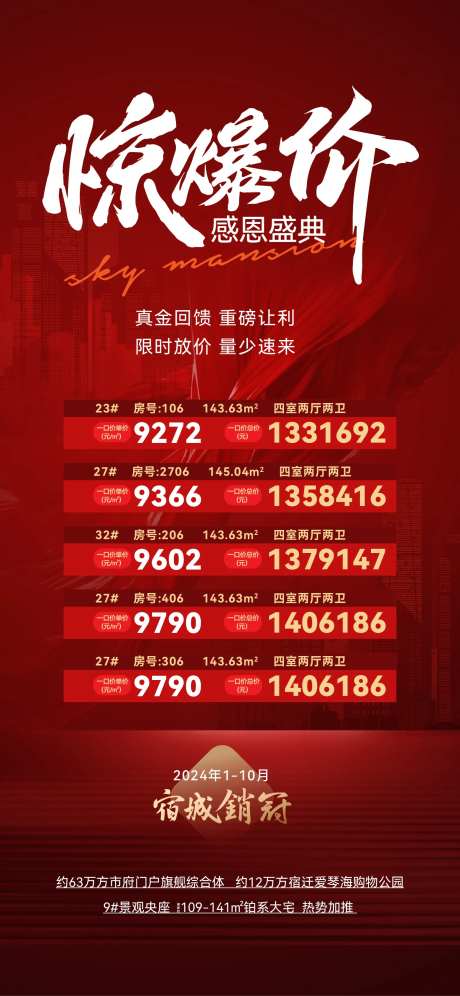 惊爆特价房海报-采灵感-https://www.cailinggan.com/