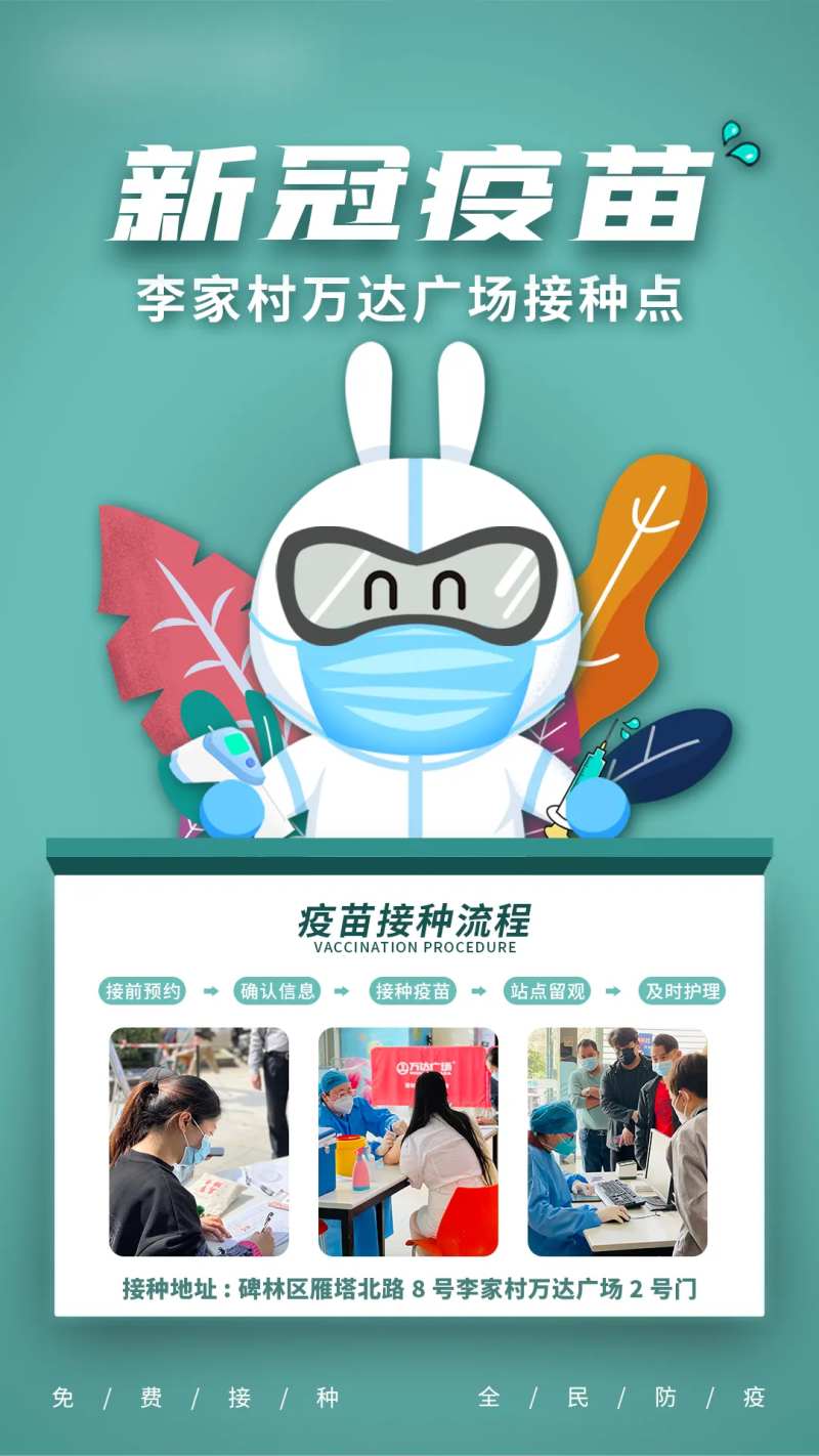 疫苗接种流程海报-采灵感-cailinggan.com