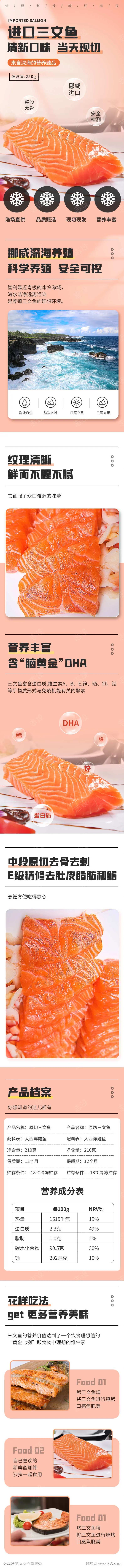 生鲜三文鱼电商详情页-采灵感-cailinggan.com