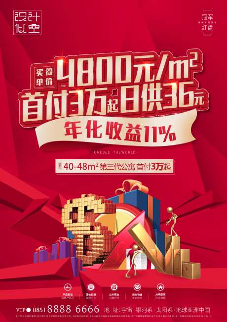 投资收益海报-采灵感-https://www.cailinggan.com/