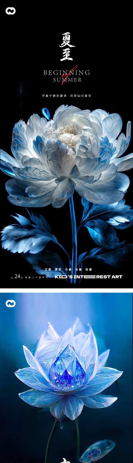 夏至立夏花卉海报-采灵感-https://www.cailinggan.com/